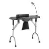 VEVOR Portable Manicure Table, Foldable Nail Table with Electric Dust Collector, Moveable Nail Tech Desk & 4 Wheels, 3 Dust Bags, Bendable LED Lamp