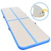 Inflatable Gymnastics Mat with Pump 196.8"x39.3"x3.9" PVC Blue