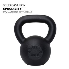 30lb×1piece Powder Coated Cast Iron Kettlebell for Men and Women's Gym, Same Family Kettlebell