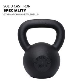 35lb×1piece Powder Coated Cast Iron Kettlebell for Men and Women's Gym, Same Family Kettlebell