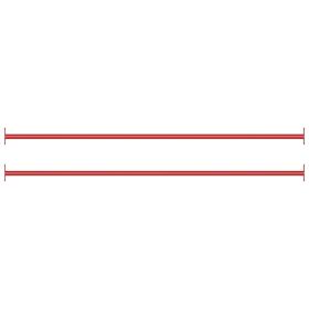Turning Bars 2 pcs 49.2" Steel Red