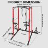 Power Cage, Multi-Function Power Rack with Adjustable Cable Crossover System and More Training Attachment, Weight Cage for Home Gym