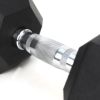 10LB 1-Pair(2pieces)HDRS Rubber Coated Solid Cast Iron Dumbbell with Contoured Chrome Handle, Hexagon Head