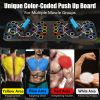 Multifunctional Push Up Board Home Strength Training Equipment With 15 Fitness Accessories Pilates Bar Resistance Band Roller Wheel Full Body Workout