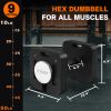 Square Dumbbell 9 in 1 Free Adjustable Dumbbells Set Two 50LBS square Dumbbells 9 in 1 Free Weights for Multi weight Options Quick-Lock Adjustable Dum