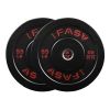 Olympic Bumper Weight Plates, Rubber Plate with 2-Inch Steel Insert Rubberized Weightlifting Barbell Plates 55LB, Pairs or Sets
