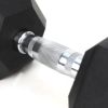 20LB×2piece HDRS Rubber Coated Solid Cast Iron Dumbbell with Contoured Chrome Handle, Hexagon Head
