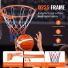 VEVOR Basketball Rim, Wall Door Mounted Basketball Hoop, Heavy Duty Q235 Basketball Flex Rim Goal Replacement with Net