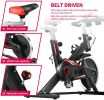 Murtisol Indoor Cycling Stationary Bike,Exercise Bike with Adjustable Seat,Belt Drive,LCD Display,28.7 LBS Cast Iron flywheel Flywheel