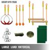 VEVOR Ninja Warrior Obstacle Course for Kids, 36FT Ninja Line Slackline with Gym Rings, Monkey Bars, Rope Knots