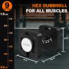 Square Dumbbell 9 in 1 Free Adjustable Dumbbell 50LBS square Dumbbell 9 in 1 Free Weights for Multi weight Options Quick-Lock Adjustable Dumbbell