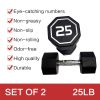 25LB×2 pieces per package apollo Dumbbell for both commercial and home usage High-end Coated Octagon Dumbbell