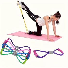 8-Shaped Elastic Resistance Band (Color: Purple)