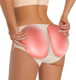 1 Pair Silicone Butt Lift Pads,Women Fake Buttocks Enhancers Inserts (Color: Skin, size: L)