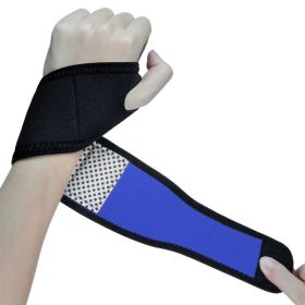 Protective Hand Wrist Bandages Wraps for Fitness Office Pain Relief (Type: Sports Protective Gear, Color: Black & Blue)
