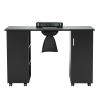 VEVOR Manicure Table, Nail Table Station with Electric Dust Collector, Moveable Nail Tech Desk with 8 Wheels (4 Lockable), 3 Dust Bag & Wrist Rest