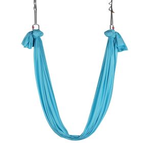 VEVOR Aerial Yoga Hammock & Swing, 5.5 Yards, Aerial Yoga Starter Kit with 100gsm Nylon Fabric, Full Rigging Hardware & Easy Set-up Guide (Color: light blue, size: 5 x 2.8 m)