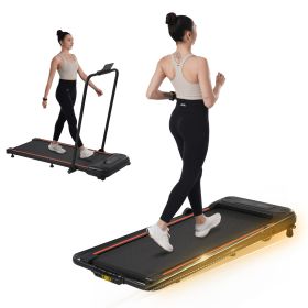 NEW Folding Walking Pad Under Desk Treadmill for Home Office -2.5HP Walking Treadmill With Incline 0.5-7.5MPH 265LBS Capacity Treadmill for Walking Ru (Material: Metal, Color: Black)