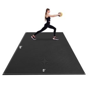 VEVOR Exercise Mat, Non Slip High Density Premium Yoga Mat, Exercise Yoga Mat for Men & Women, Fitness & Exercise Mat with Bag & Carry Strap (Length: 8 ft, Width: 5 ft)