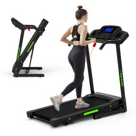 Foldable Treadmill with Incline, Folding Treadmill for Home Electric Treadmill Workout Running Machine, Handrail Controls Speed, Pulse Monitor,APP (Color: as Pic)