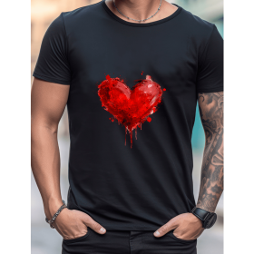 Celebrate in Style with This 100% Cotton Men's Valentine's Day Tee (Style: 24)