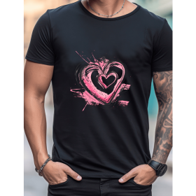 Celebrate in Style with This 100% Cotton Men's Valentine's Day Tee (Style: 481)