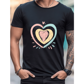 Celebrate in Style with This 100% Cotton Men's Valentine's Day Tee (Style: 110)