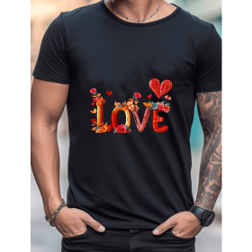 Celebrate in Style with This 100% Cotton Men's Valentine's Day Tee (Style: 78)
