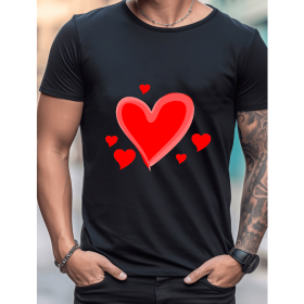 Celebrate in Style with This 100% Cotton Men's Valentine's Day Tee (Style: 253)