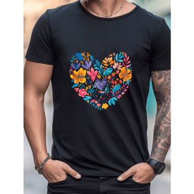 Celebrate in Style with This 100% Cotton Men's Valentine's Day Tee (Style: 242)