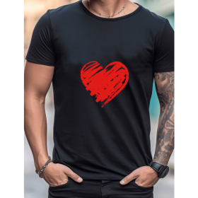 Celebrate in Style with This 100% Cotton Men's Valentine's Day Tee (Style: 254)