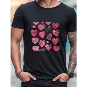 Celebrate in Style with This 100% Cotton Men's Valentine's Day Tee (Style: 300)