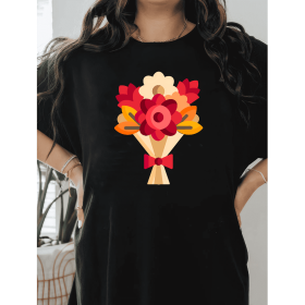Casual Women's Cotton T-Shirt with Bow Detail - Trendy and Comfortable for Every Season (Style: 467)