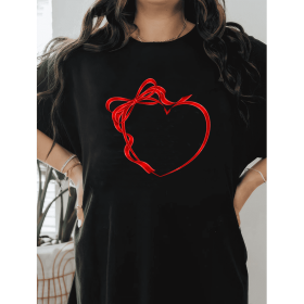 Casual Women's Cotton T-Shirt with Bow Detail - Trendy and Comfortable for Every Season (Style: 422)