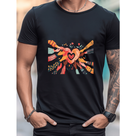 Celebrate in Style with This 100% Cotton Men's Valentine's Day Tee (Style: 177)