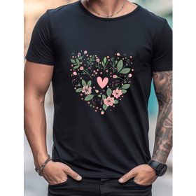 Celebrate in Style with This 100% Cotton Men's Valentine's Day Tee (Style: 172)