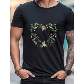 Celebrate in Style with This 100% Cotton Men's Valentine's Day Tee (Style: 167)