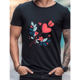 Celebrate in Style with This 100% Cotton Men's Valentine's Day Tee (Style: 158)