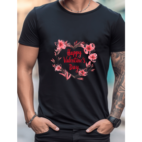 Celebrate in Style with This 100% Cotton Men's Valentine's Day Tee (Style: 382)