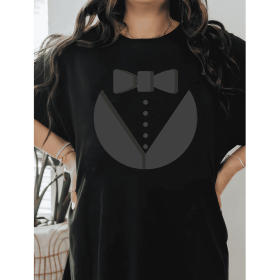 Casual Women's Cotton T-Shirt with Bow Detail - Trendy and Comfortable for Every Season (Style: 270)