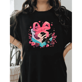 Casual Women's Cotton T-Shirt with Bow Detail - Trendy and Comfortable for Every Season (Style: 485)