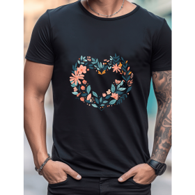 Celebrate in Style with This 100% Cotton Men's Valentine's Day Tee (Style: 473)