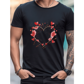 Celebrate in Style with This 100% Cotton Men's Valentine's Day Tee (Style: 436)