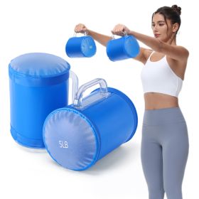 Water Filled Training Weights Set, Travel Weights, Adjustable Weights Dumbbells to 4 Lbs/Pair, for Strength Training (Weights: 5LB pink barrel dumbbell pair)
