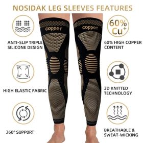 Full Leg Sleeves Long Compression Leg Sleeve Knee Sleeves Protect Leg (Option: as picture)