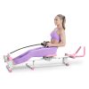 4-in-1 Ab Workout Exercise Equipment Rowing Machine Leg Press Machine Ab Glider Machine Roman Chair Fitness Equipment for Ab Workout Core Strength Tra
