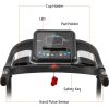 Compact Easy Folding Treadmill Motorized Running Jogging Machine With Audio Speakers And Incline Adjuster