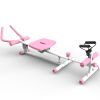 4-in-1 Ab Workout Exercise Equipment Rowing Machine Leg Press Machine Ab Glider Machine Roman Chair Fitness Equipment for Ab Workout Core Strength Tra