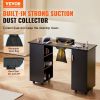 VEVOR Manicure Table, Nail Table Station with Electric Dust Collector, Moveable Nail Tech Desk with 8 Wheels (4 Lockable), 3 Dust Bag & Wrist Rest